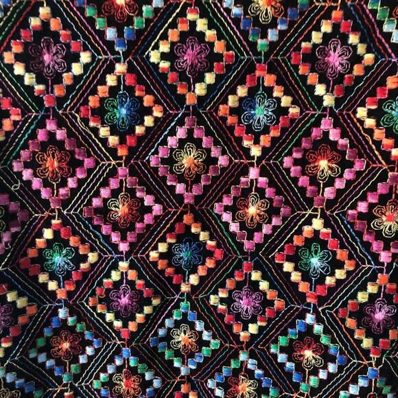 Gene Ewing Embroidered Jacket Rainbow Geometric L - Picture 3 of 9